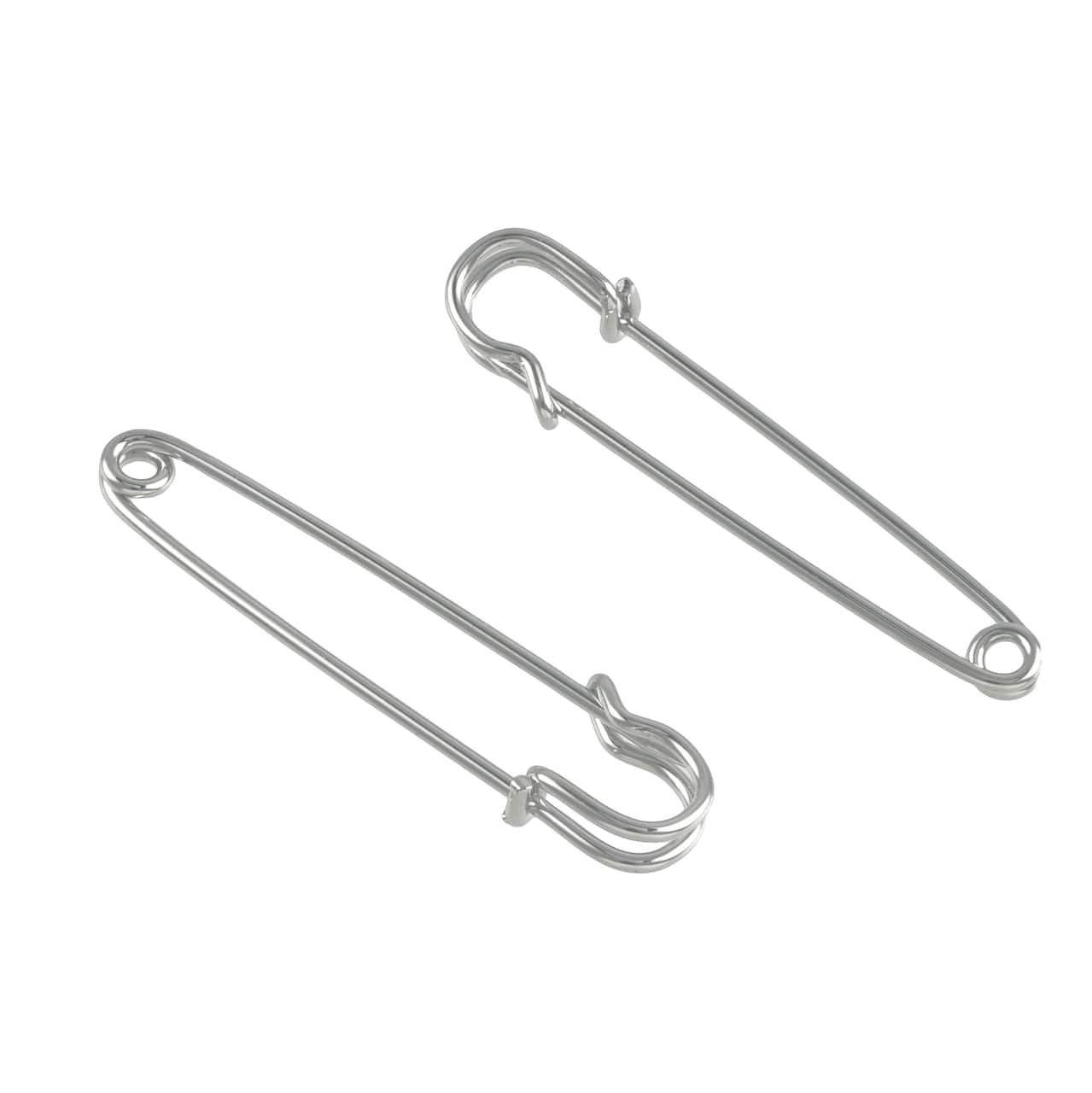 12 Packs: 6 ct. (72 total) 2.25" Rhodium Decorative Diaper Pins by Bead Landing™
